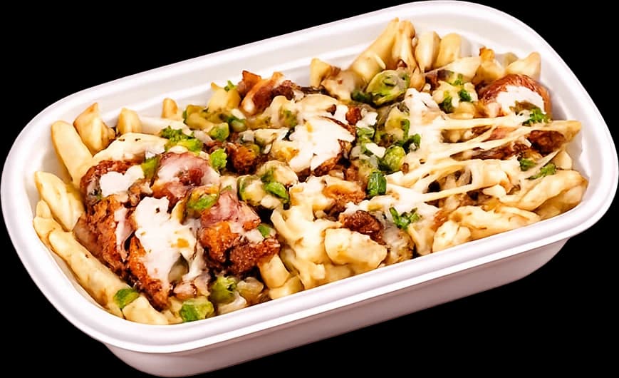 Fryphoria — loaded fries topped with crispy chicken and signature sauces